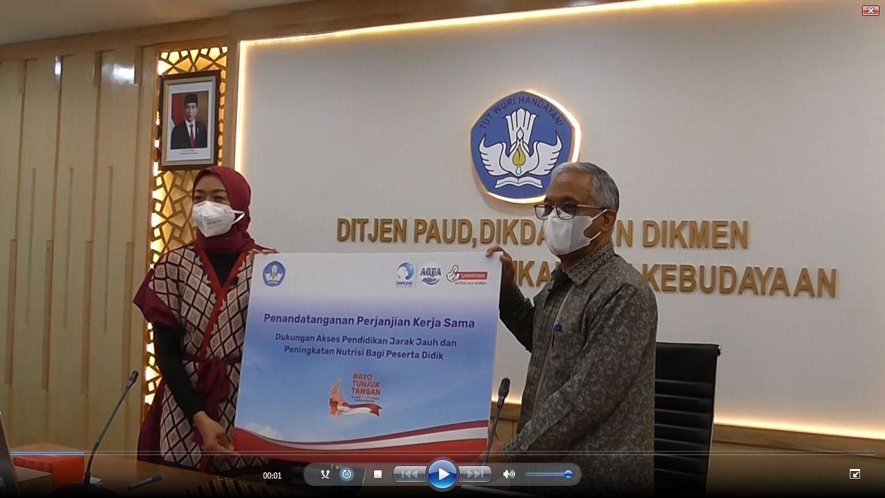 Danone Indonesia dan Kemendikbudristek Kembali Bersinergi untuk Tingkatkan Mutu Pendidikan Indonesia